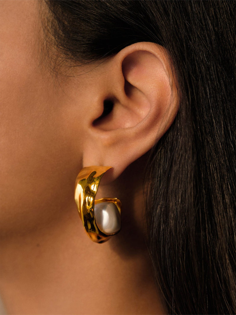 Mini Crest Hoops - MISHO - Earrings