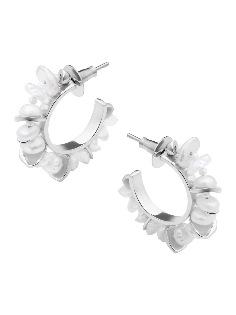 Mini Keishi Pearl Hoops - MISHO - Earrings