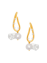 Mini Twist Link Earrings with Baroque Pearls - MISHO - Earrings