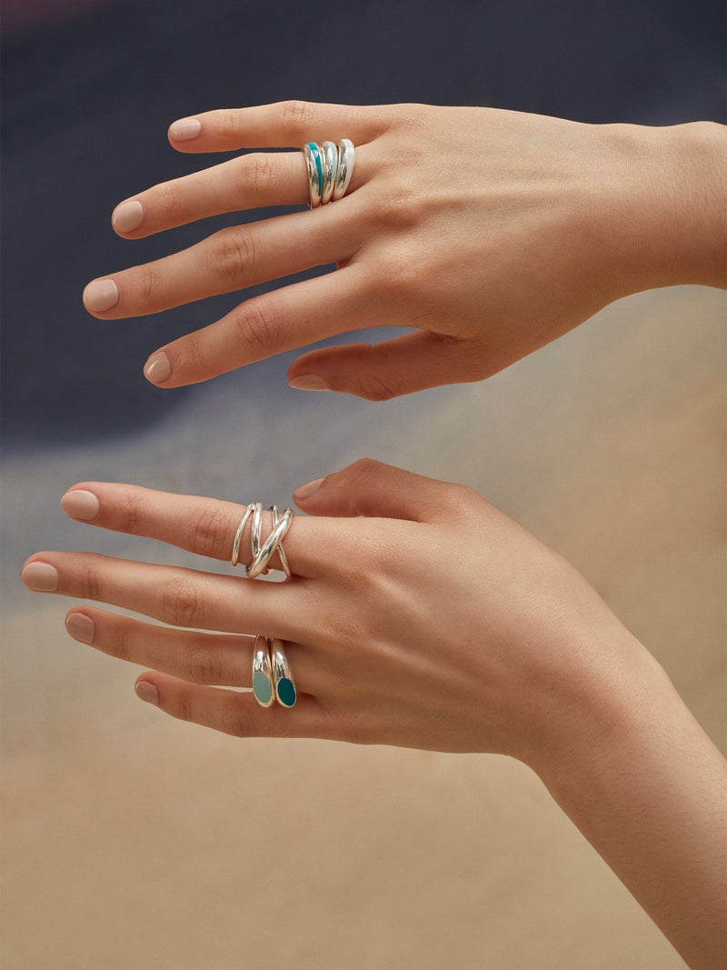 Stackable Enamel Ring - MISHO - Rings