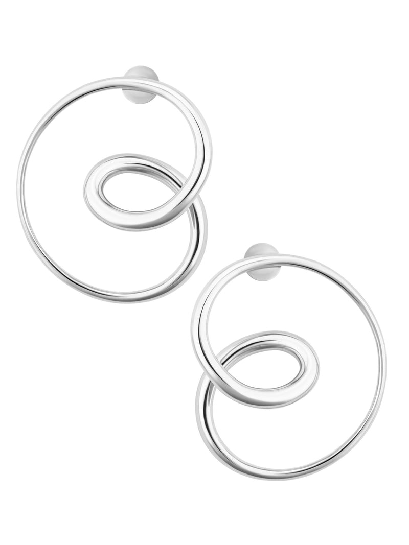 Swirly Medium Mismatched Hoops - MISHO - Earrings