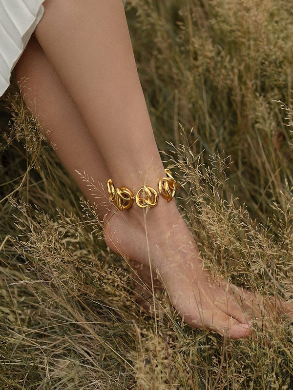 The Knotted Flower Convertible Bracelet/Anklet - MISHO - bracelet