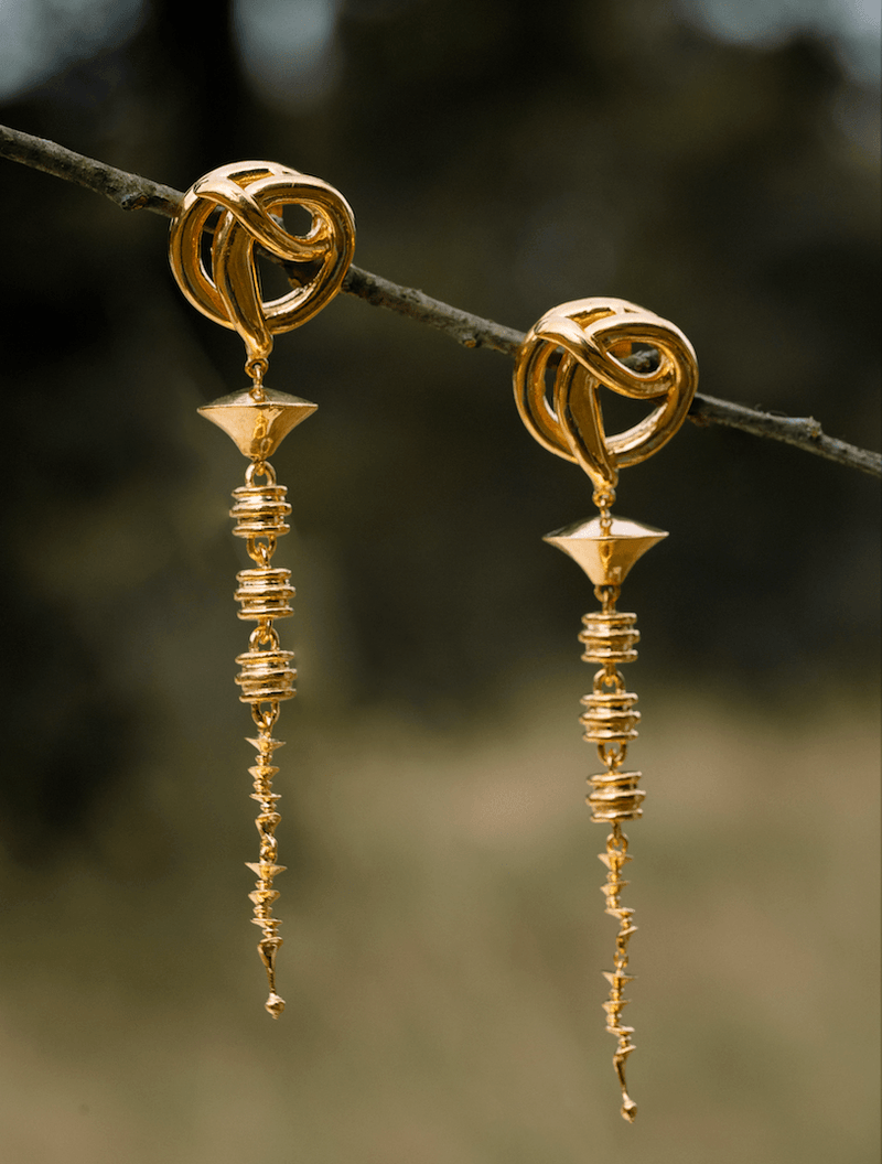 The Knotted Flower Earrings - MISHO - Earrings